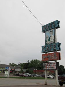 The large diner sign for Bob's